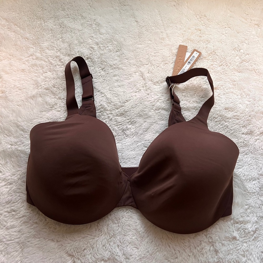 SKIMS Smoothing Intimates Full Coverage Lightly Lined Bra Cocoa Size 34DDDD NWT